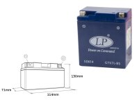LANDPORT AKUMULATOR ŻELOWY GTX7-3 (MG LTX7-3) 12V 6AH 114X71X131 BEZOBSŁUGOWY - ZALANY - ZASTĘPUJE GTX7LBS L (10) 