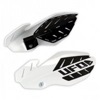UFO OSŁONY RĄK (HANDBARY) FLAME HONDA CRF 250 12-17, CRF 450 12-16 KOLOR BIAŁY/CZARNY (Z MOCOWANIAMI) 