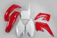 UFO KOMPLET PLASTIKÓW HONDA CR 125/250 04-07, KOLOR OEM (CZERWONY/BIAŁY) 
