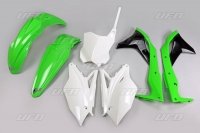 UFO KOMPLET PLASTIKÓW KAWASAKI KXF 250 17 KOLOR OEM (ZIELONY/BIAŁY/CZAR<br />NY) (KA224E999) 