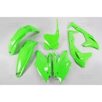 UFO KOMPLET PLASTIKÓW KAWASAKI KXF 250 18-20 KOLOR ZIELONY FLUO (KA225AFLU) 