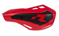 RACETECH (RTECH) OSŁONY RĄK (HANDBARY) HP1 KOLOR CZERWONY (Z 2 RODZAJAMI MOCOWAŃ DO KIEROWNICY ORAZ MANETEK) 