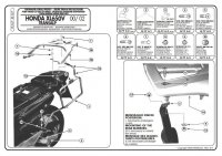 KAPPA STELAŻ KUFRÓW BOCZNYCH MONOKEY HONDA XL 650V TRANSALP (00-07) - RÓWNIEŻ POD KUFRY MONOKEY RETRO-FIT KVE KVENTURE ALU ORAZ 