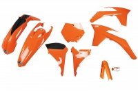 UFO KOMPLET PLASTIKÓW (FULL KIT) Z OSŁONAMI TELESKOPÓW (AMORTYZATORÓW) KTM SXF 11-12, SX 12 KOLOR POMARAŃCZOWY (KT510E127) 