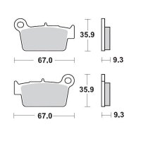 MOTO-MASTER KLOCKI HAMULCOWE KH367 SINTER METAL OEM: 11 (SINTERPRO RACING) KAWASAKI KXF 250 04-, KLX 450 07-, KXF 450 04-, KXE 4 