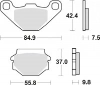 TRW ZF KLOCKI HAMULCOWE KH67 SINTER OFFROAD APRILIA PEGASO 650 91-00, KAWASAKI KLR 250 84-05, GPZ 500 88-04, KLE 500 91-07, KL / 