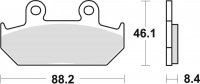 TRW ZF KLOCKI HAMULCOWE KH124 KH412 ORGANIC HONDA VT 600 SHADOW 88, NX 650 DOMINATOR 90-94, VFR 750 86-87, CBR 1000 F 87-88, PRZ 