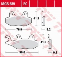 TRW ZF KLOCKI HAMULCOWE KH228 ORGANIC HONDA CA / CMX REBEL 95-96, KYMCO 50 / 125 00-17 PRZÓD 