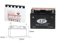 LANDPORT AKUMULATOR YTZ12S-BS (MA LTZ12S-BS) 12V 11AH 150X87X110 (GTZ12S) BEZOBSŁUGOWY - ELEKTROLIT OSOBNO (4) UE2019/1148 