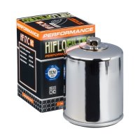 HIFLO FILTR OLEJU HARLEY-DAVIDSON / BUELL (CHROMOWANY) Z NAKRĘTKĄ 17MM 
