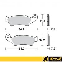 PROX klocki hamulcowe przód HONDA XR 400 R (96-03) 