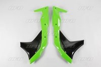 UFO OSŁONY CHŁODNICY KAWASAKI KXF 250 '17-'20 KOLOR OEM (DLA '17-'18 I '20) (ZIELONY/CZARNY) 