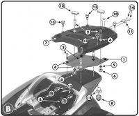 KAPPA stelaż kufra centralnego Honda ST1300 - 02-14 