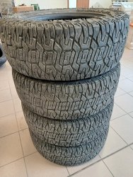 4 szt. opon RADAR LT265/60R18 RENEGADE AT SPORT 119/116S TL #E M+S 3PMSF - używane/balans