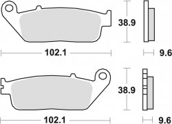 TRW klocki hamulcowe przód HONDA CBR - F 300 ( 14-17)