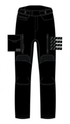 SPODNIE TEKSTYLNE OZONE UNION II BLACK 7XL