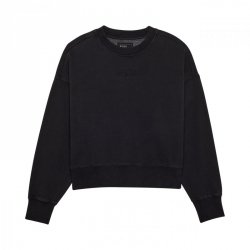 BLUZA FOX LADY WORDMARK OVERSIZED FLEECE CREW BLACK M