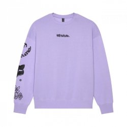 BLUZA FOX HELLO FUTURE OVERSIZED CREW LILAC L