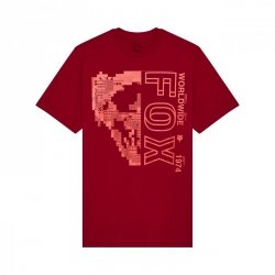 T-SHIRT FOX IMAGE SKULL PREM CARDINAL XL