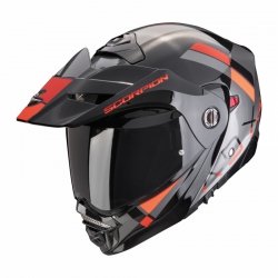 SCORPION KASK ADX-2 GALANE SILVER-BLACK-RED