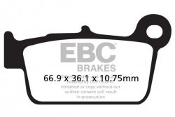 Klocki hamulcowe EBC FA367R (kpl. na 1 tarcze) (odpowiednik PROX 37.201302)