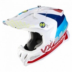 SCORPION KASK VX-22 AIR ARES WHITE-BLUE-RED