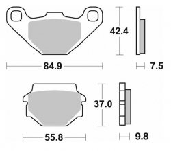 SBS KLOCKI HAMULCOWE NOWOŚĆ KH067 OFF-ROAD SINTER KOLOR ZŁOTY