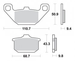 SBS KLOCKI HAMULCOWE KH85 STREET STANDART CERAMIC KOLOR CZARNY