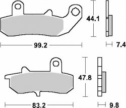 SBS PROMOCJA KLOCKI HAMULCOWE KH157 STREET STANDART CERAMIC KOLOR CZARNY PASUJE DO: SUZUKI DR 650/750/800
