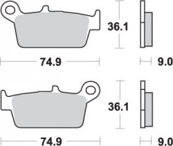 SBS PROMOCJA KLOCKI HAMULCOWE KH131/3 STREET STANDART CERAMIC JINCHENG JC 125 2B 97, MOTOUR UNION JC 125 DEER 98-99 KOLOR CZARNY