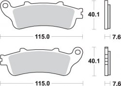 SBS PROMOCJA KLOCKI HAMULCOWE kH261 / KH281 STREET PERFORMANCE (EXCEL) SINTER HONDA ST 1100 96-01 KOLOR ZŁOTY
