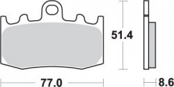 SBS KLOCKI HAMULCOWE KH335 STREET PERFORMANCE (EXCEL) SINTER KOLOR ZŁOTY PASUJE DO: BMW R850/1100/1150/1200, K1200/1300 PRZÓD