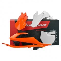 POLISPORT KOMPLET PLASTIKÓW KTM SX 65 16-23 KOLOR OEM POMARAŃCZOWY