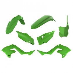 POLISPORT KOMPLET PLASTIKÓW KAWASAKI KX 125/250 03-08 (RESTYLING NA KXF 450 22) KOLOR ZIELONY OEM