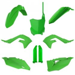 POLISPORT KOMPLET PLASTIKÓW (FULL KIT) KAWASAKI KXF 250 21-24 KXF 450 19-23 W ZESTAWIE TABLICA PRZEDNIA (8665900001) I OSŁONY AM