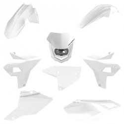 POLISPORT KOMPLET PLASTIKÓW SUZUKI DR-Z 400 (DRZ400) 00-24 W ZESTAWIE LAMPA PRZEDNIA (RESTYLING) KOLOR BIAŁY