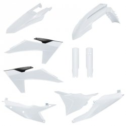 POLISPORT KOMPLET PLASTIKÓW (FULL KIT) KTM EXC/EXC-F/XC-W/XC-WF TBI 24-25 W ZESTAWIE OSŁONY AMORTYZATORÓW (8352500001) KOLOR BIA