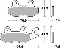 SBS KLOCKI HAMULCOWE KH197 RACING DUAL CARBON KAWASAKI EX 400 NINJA 18-23, EX 250R NINJA 18-20