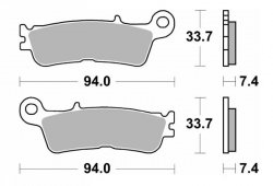 SBS KLOCKI HAMULCOWE NOWOŚĆ KH755 OFF-ROAD RACING SINTER KOLOR ZŁOTY FANTIC XX 125, XEF/XXF 250/450, XEX 250 22-, YAMAHA YZ 250 