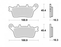 SBS KLOCKI HAMULCOWE KH STREET PERFORMANCE (EXCEL) SINTER KOLOR ZŁOTY YAMAHA MXT NIKEN / NIKEN GT 18-24, TRACER 9 GT 23-24 (OEM: