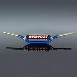 RENTHAL KIEROWNICA 1,1/8 CALA (28,6MM) MX TWINWALL 996 HANDLEBAR BLUE VILLOPOTO / STEWART PADDED KOLOR NIEBIESKI Z GĄBKĄ