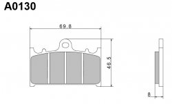 NISSIN KLOCKI HAMULCOWE KH158 PREMIUM SEMI-METALLIC (SPIEK METALICZNY) (ECE R90) (MADE IN JAPAN) (2P-214NS)