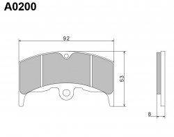NISSIN 2024/10 KLOCKI HAMULCOWE KH80 PREMIUM SEMI-METALLIC (SPIEK METALICZNY) (ECE R90) (MADE IN JAPAN) (2P-222NS)