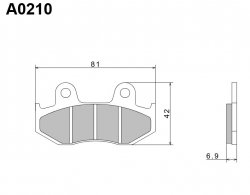 NISSIN 2024/10 KLOCKI HAMULCOWE KH92 / KH323 PREMIUM SEMI-METALLIC (SPIEK METALICZNY) (ECE R90) (MADE IN JAPAN) (2P-223NS)
