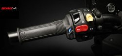 KOSO PREMIUM MANETKI PODGRZEWANE ZE STEROWNIKIEM 22MM/25MM `7/8-1` DŁUGOŚĆ - 120MM STEROWNIK ZINTEGROWANY 5 POZIOMÓW GRZANIA (OF