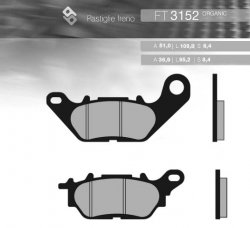 BRENTA KLOCKI HAMULCOWE KH464 YAMAHA YBR 125 06-15 PRZÓD (FT 3152)