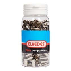 ELVEDES WYPRZEDAŻ ALUMINIOWA KOŃCÓWKA PANCERZA HAMULCA (5mm) KOLOR SREBRNY OPAKOWANIE ZBIORCZE 200SZT