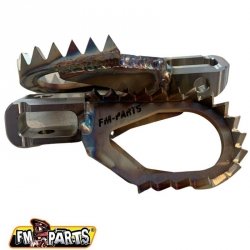 FM-PARTS OFFSET SPODNÓŻKI (KOMPLET) STAINLESS FOOTPEGS KTM / HUSQVARNA / GAS GAS 24 KOLOR STALOWY