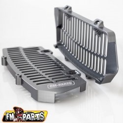 FM-PARTS OSŁONY CHŁODNICY (KRATKI) ALUMINIUM KTM/HUSQVARNA 20-23 KOLOR SREBRNY (GUN METAL)