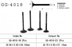 VESRAH ZAWÓR WYDECHOWY KAWASAKI KLR 250 85-05, EN 450/500, GPZ 500S, GPZ 900R, ER5 97-03 (OEM: 12005-1052,12005-1065) (1SZT.) (M